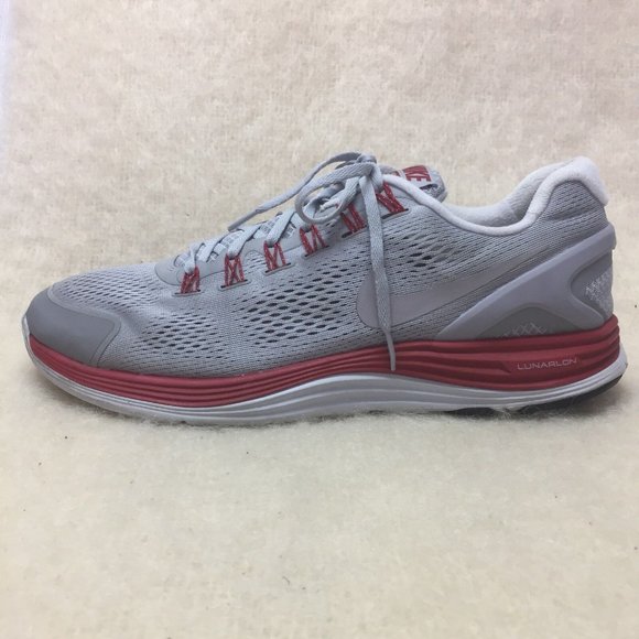 Nike Lunarglide 4 Mens 524977-005 Athletic Running Shoes US 14 US Gray w/ red - Picture 12 of 12